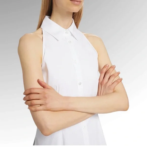 Veronica Beard Cotton-Blend Sleeveless Shirt - Picture 3 of 10